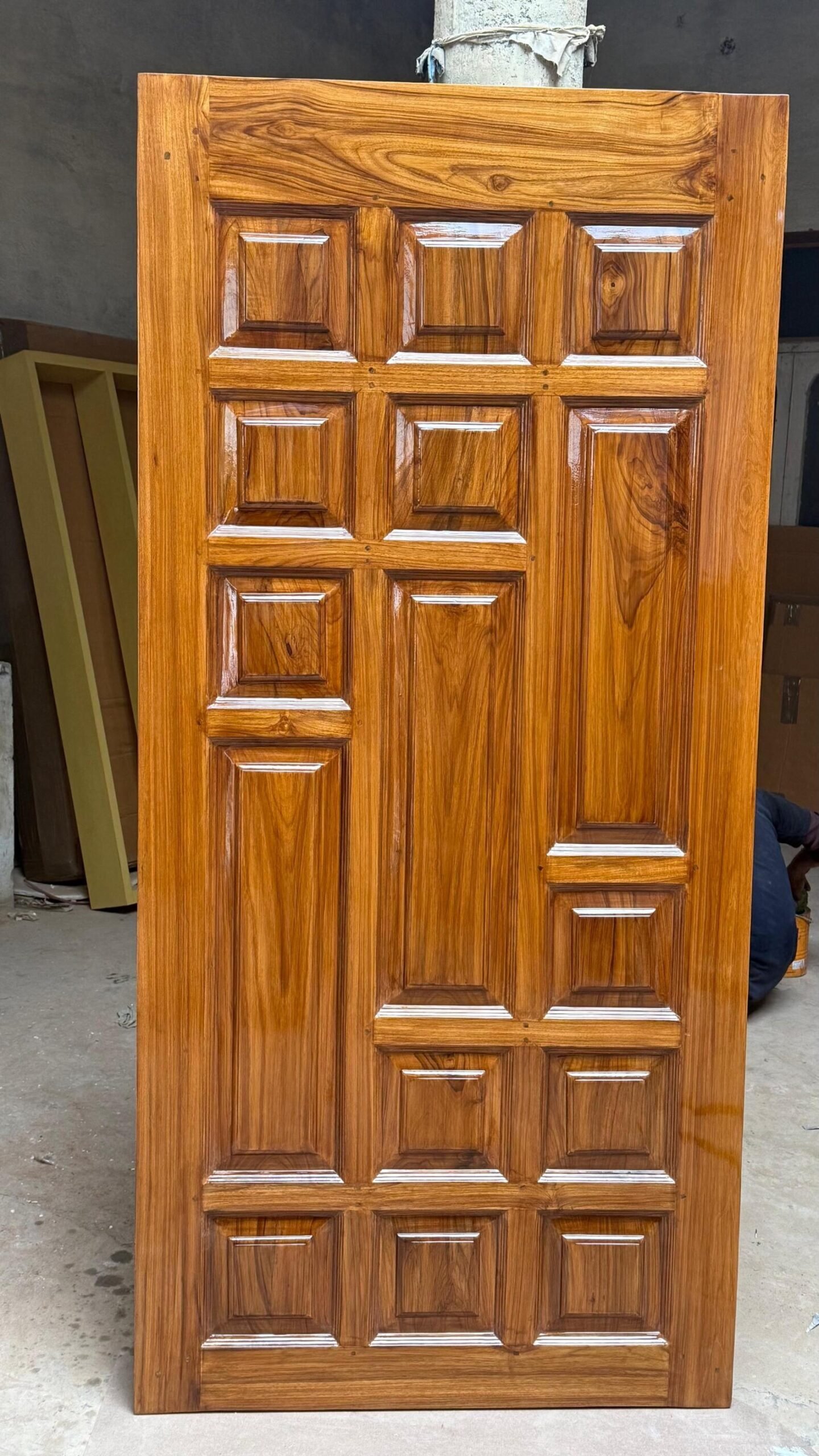 Hand-Carved Teak Wood Entrance Door - Sagwan MKH KRAFTS - Elegant Design - Image 2