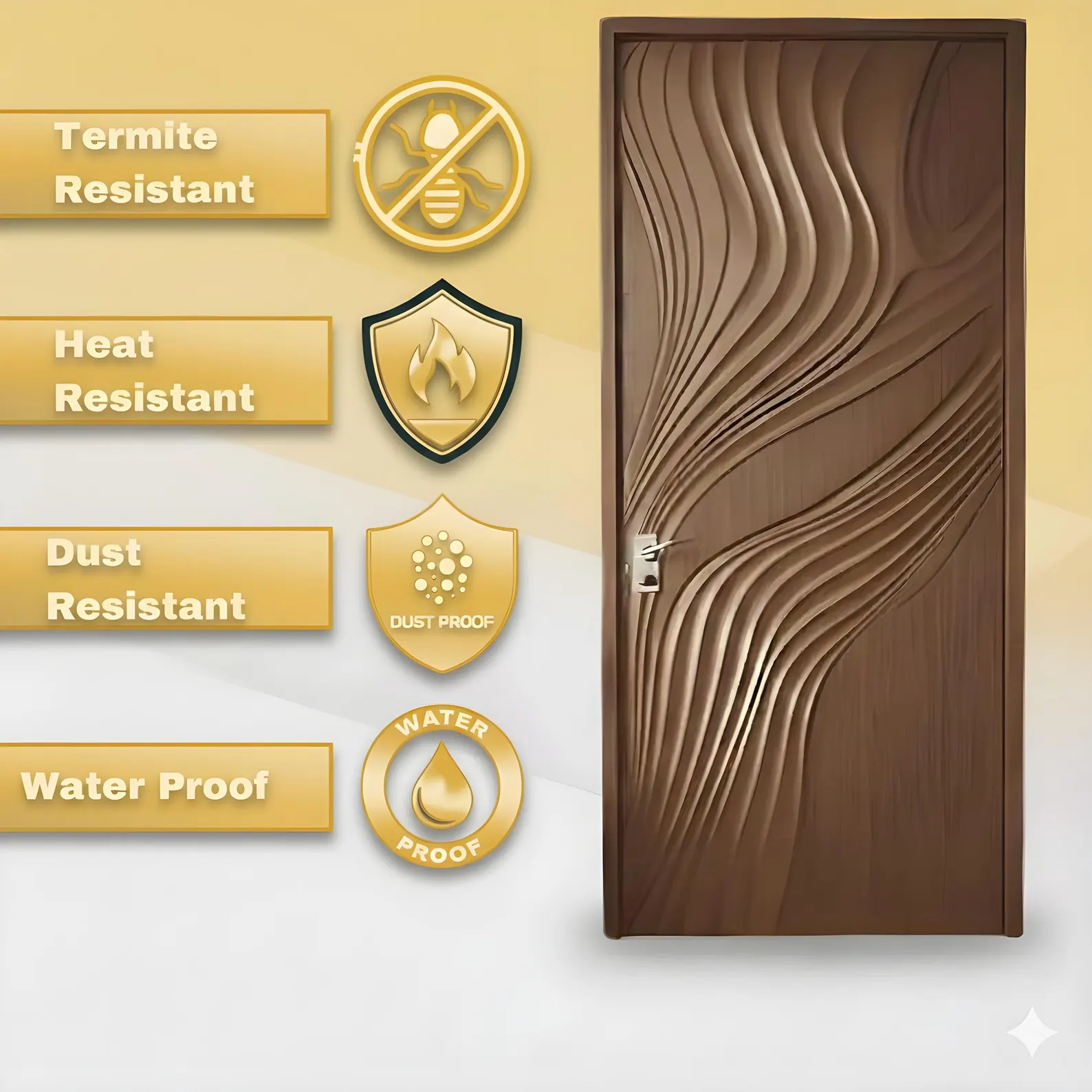 Hand-Carved Teak Wood Entrance Door - Sagwan MKH KRAFTS - Elegant Design Customization Available - Image 3