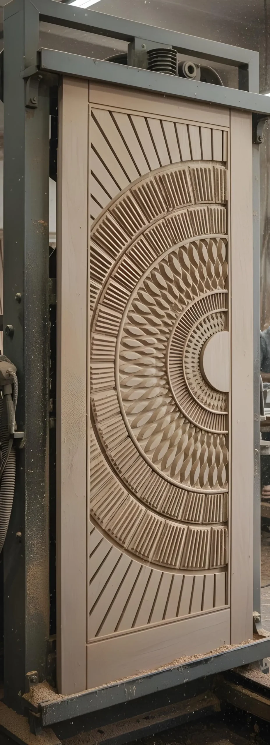 Hand-Carved Teak Wood Entrance Door - Sagwan MKH KRAFTS - Elegant Design - Image 4