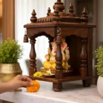 Handcrafted Wooden Mandir Small Pooja Temple for Home Gift | Diwali Decor Customization Available