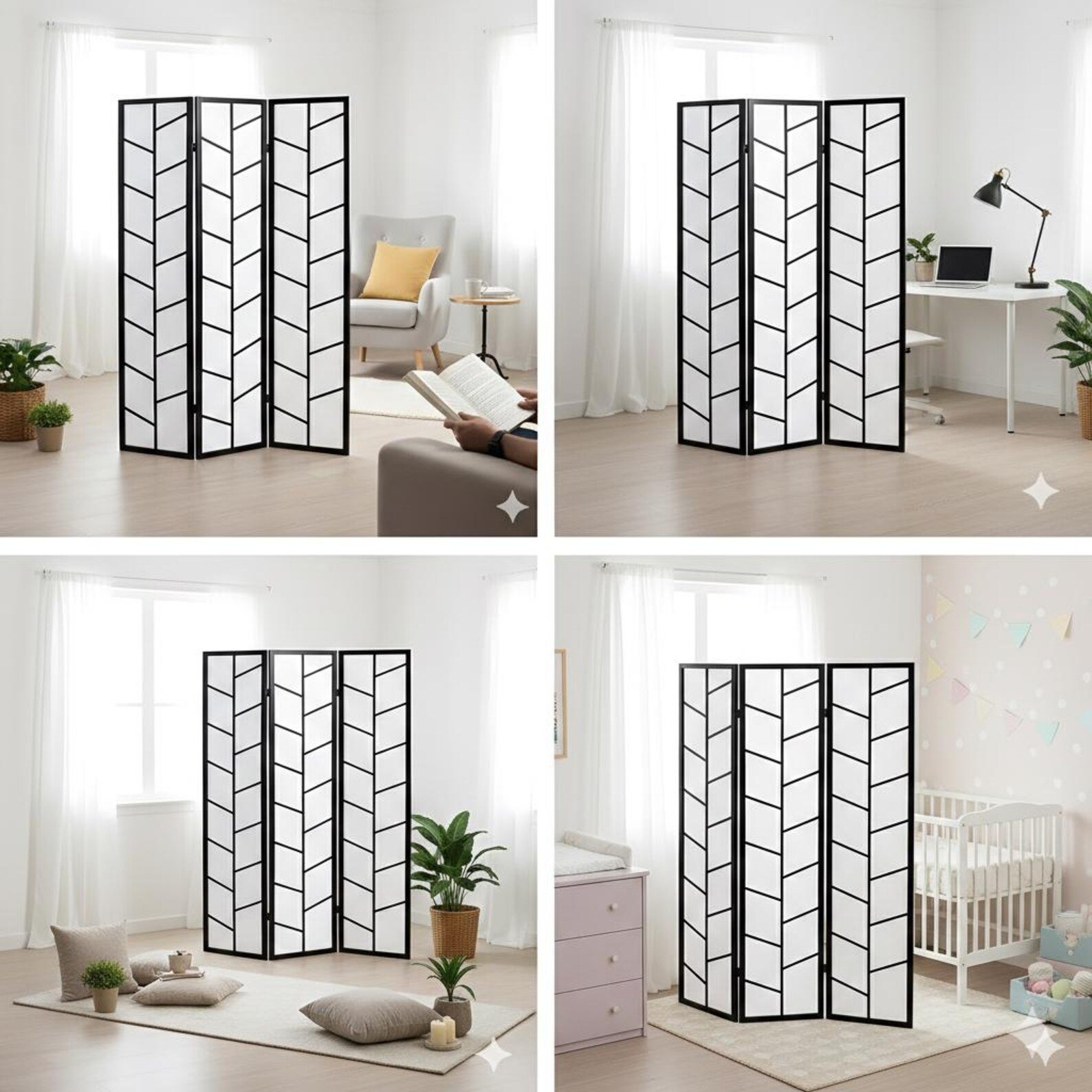 Handcrafted Wooden Room Divider Partition Separator Customized Color, Panel, Size Privacy Screen - Image 3