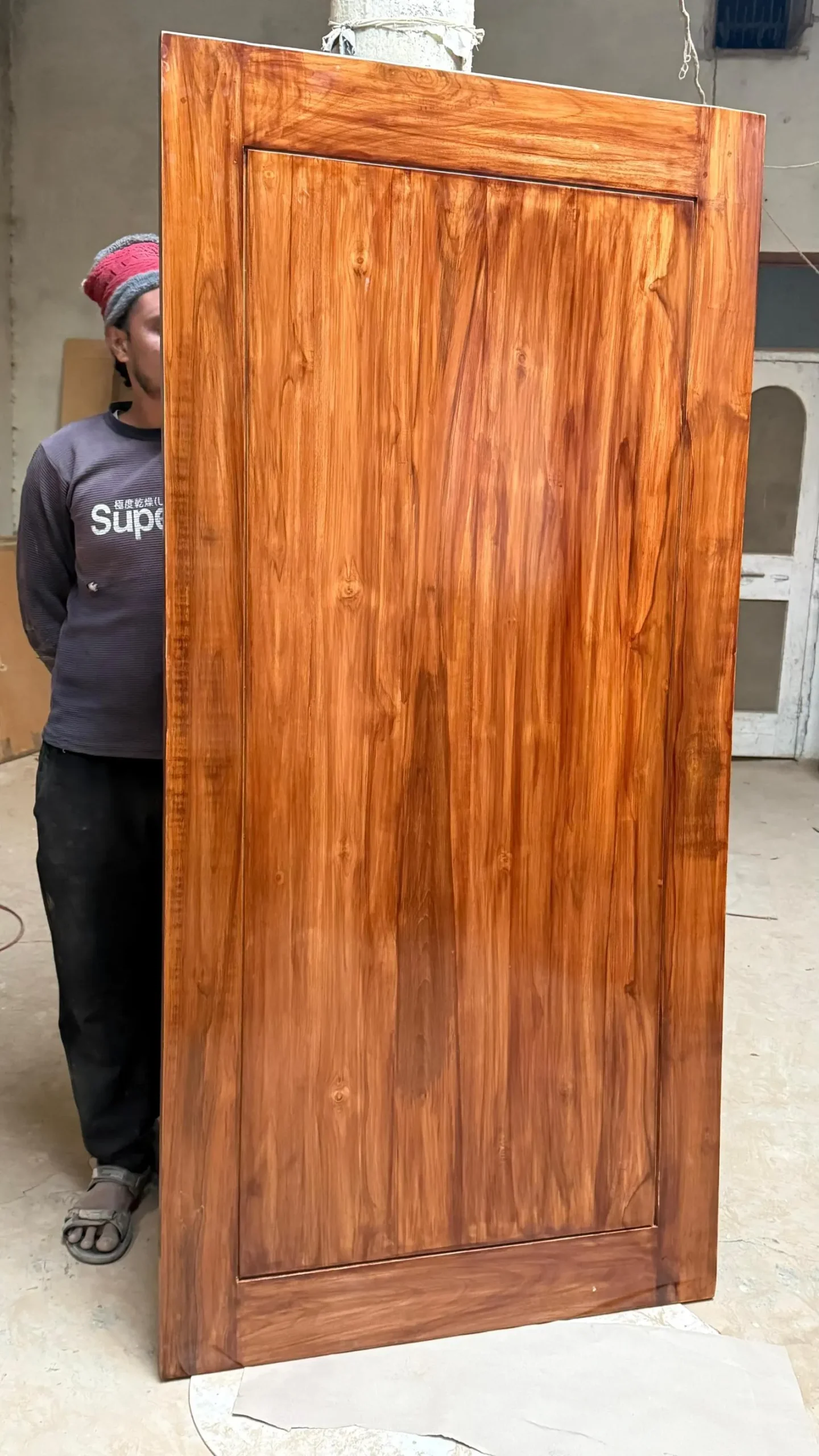 Hand-Carved Teak Wood Entrance Door Sagwan Elegant Design Customization Available - Image 2