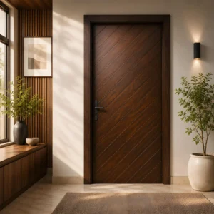 Hand-Carved Teak Wood Entrance Door - Sagwan Elegant Design