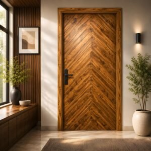 Hand-Carved Teak Wood Entrance Main Door - Sagwan Elegant Design