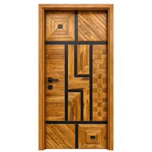 Hand-Carved Teak Wood Entrance Main Door - Sagwan Elegant Design