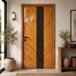 Hand-Carved Teak Wood Entrance Main Door - Sagwan Elegant Design