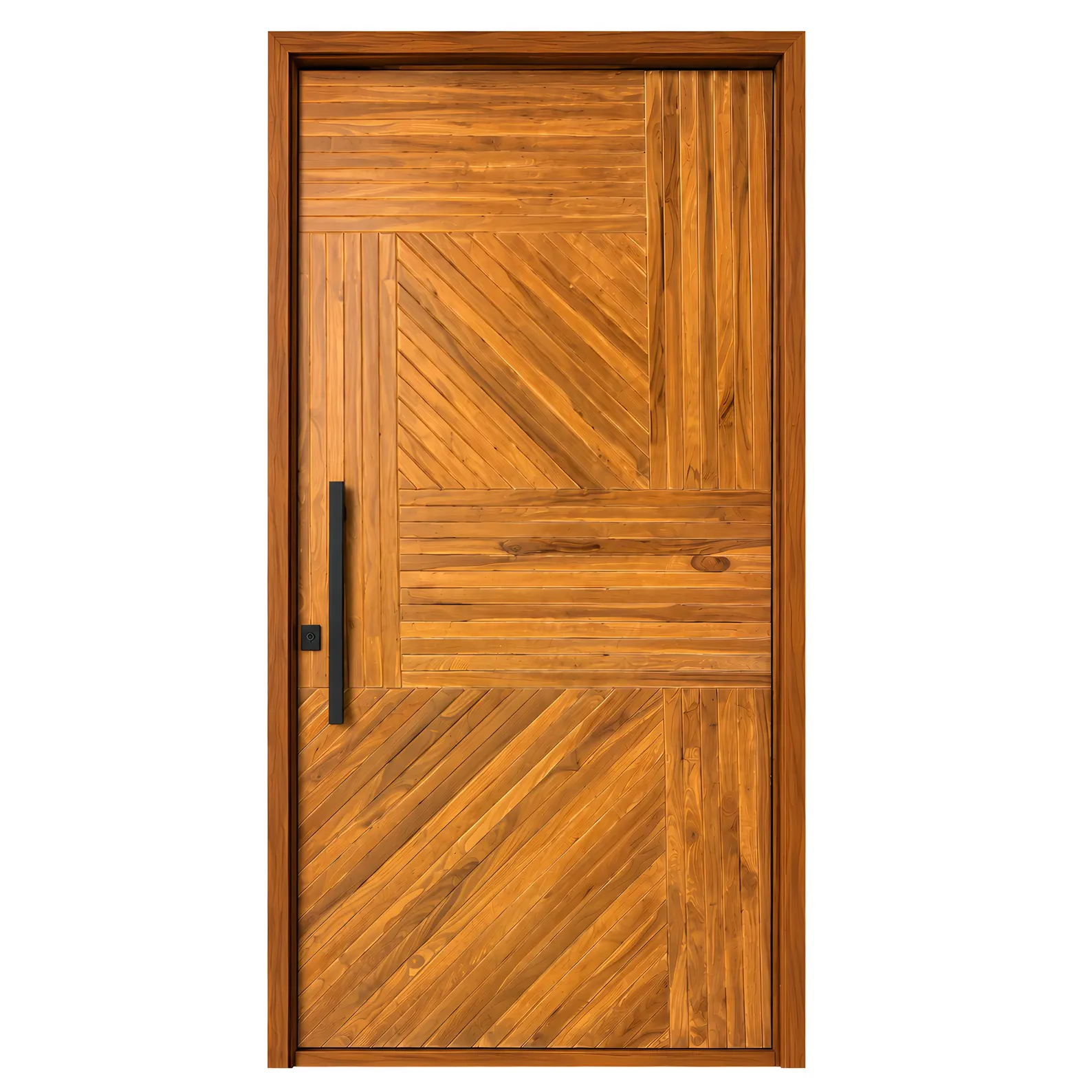 Hand-Carved Teak Wood Entrance Door - Sagwan Elegant Design - Image 2