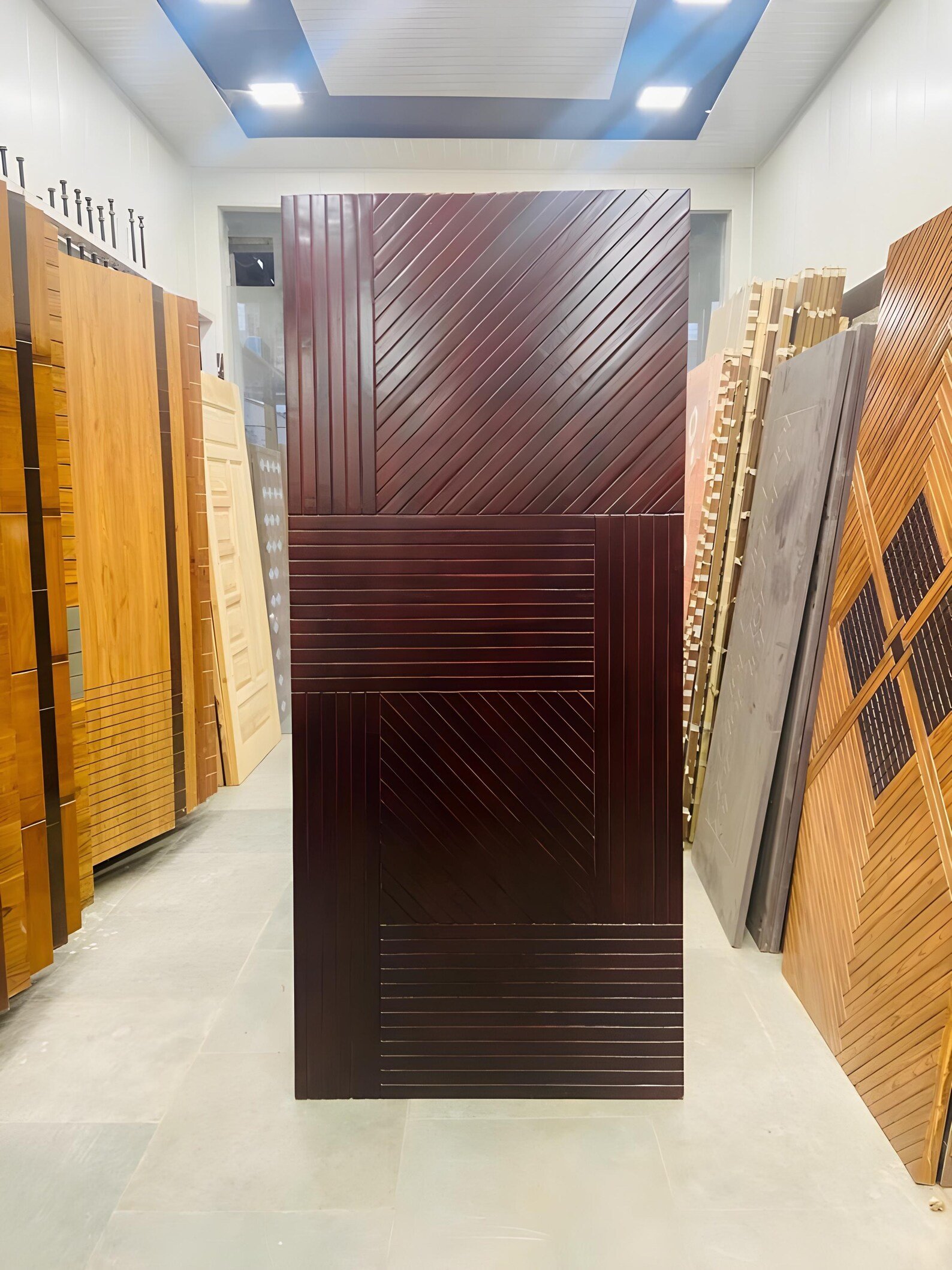 Hand-Carved Teak Wood Entrance Door - Sagwan Elegant Design - Image 3