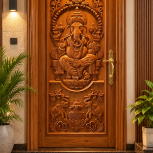 hand-carved-teak-wood-ganesha-door-panel-solid-sagwan-wooden-entrance-door-luxury-hindu-temple-design-main-door-custom-size-color-available