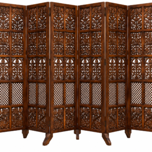 Handcrafted Wooden Room Divider Partition 205 cm Foldable Privacy Screen 6 Panel Customizable